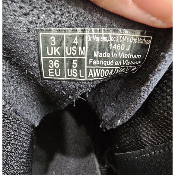 Dr. Martens Black Bouncing Sole Boots W Size 5 Goth Punk Grunge - Picture 9 of 9